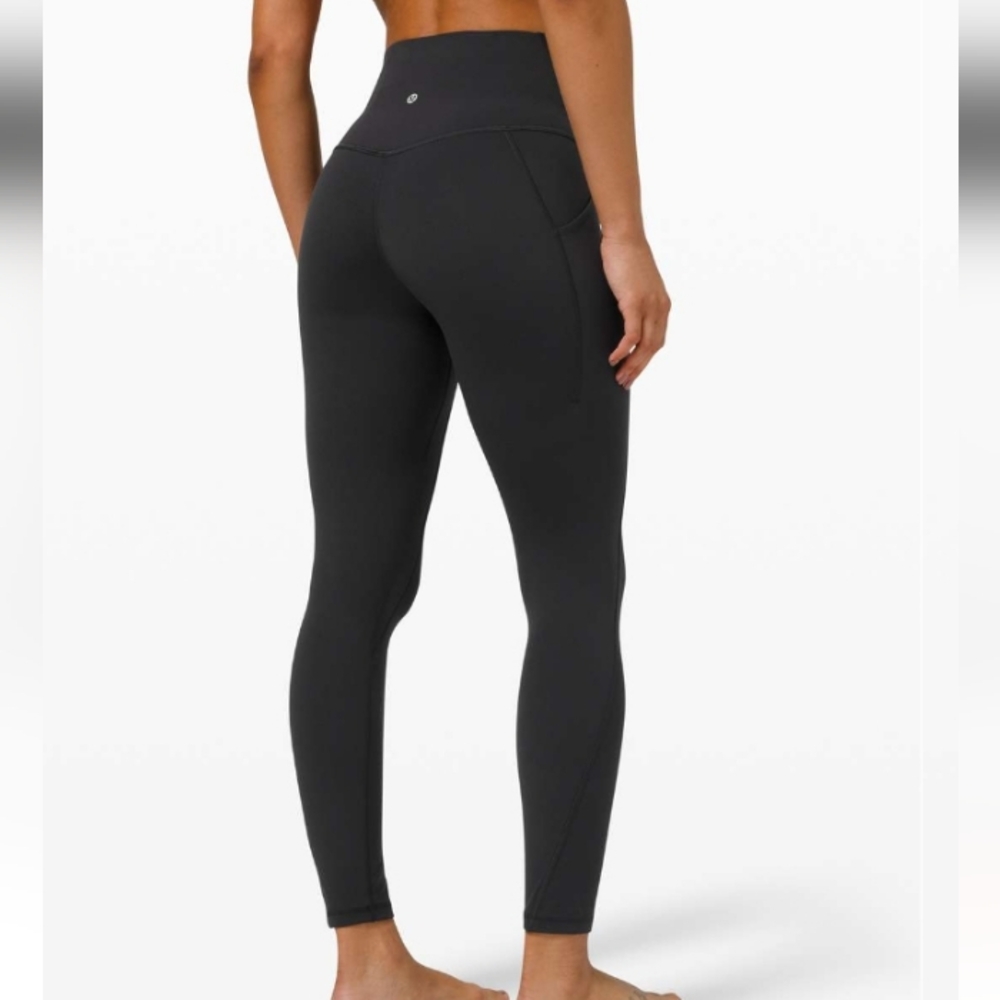 Lululemon Align High Rise Pant With Pockets 25" Black Nulu 16